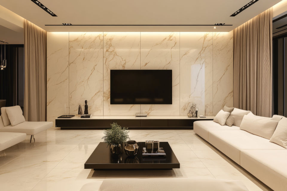 Interior design di salotti e ambienti interni